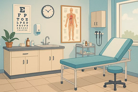 Illustration eines Behandlungsraumes