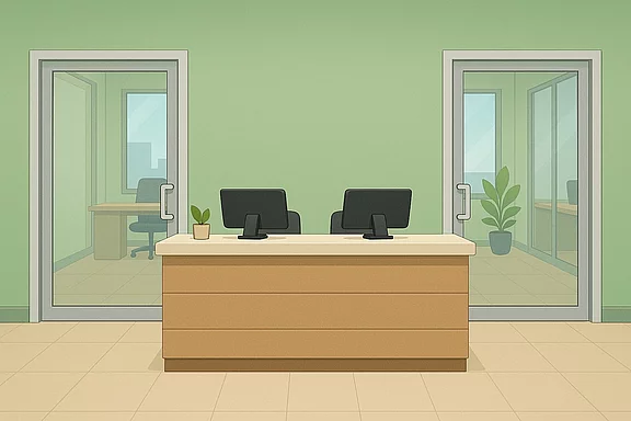 Illustration einer großen Rezeption