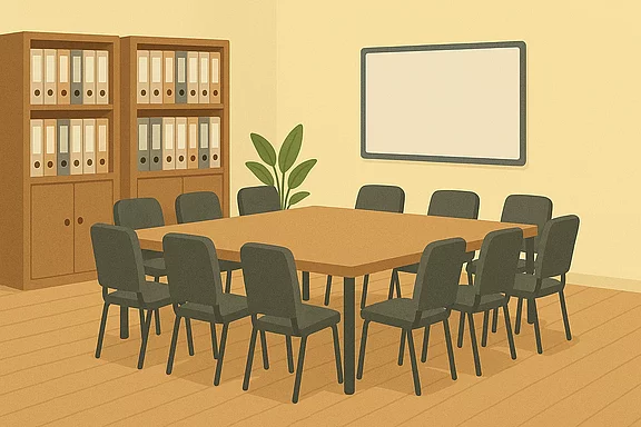 Illustration eines Besprechungsraums